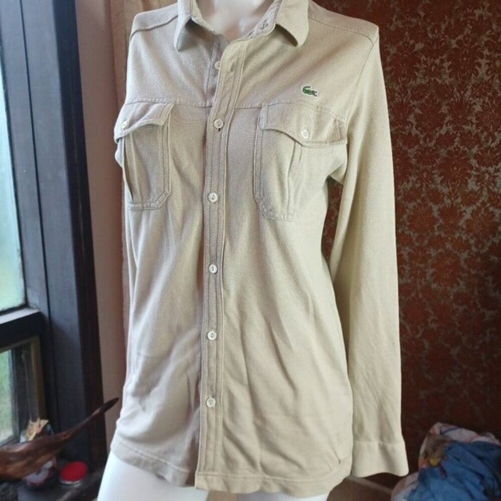 Lacoste button down cotton shirt s